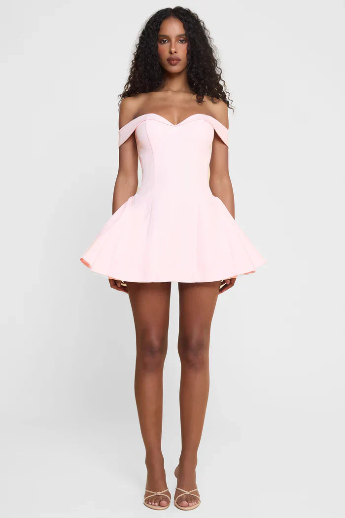 Calista Corset Mini Dress - Pink