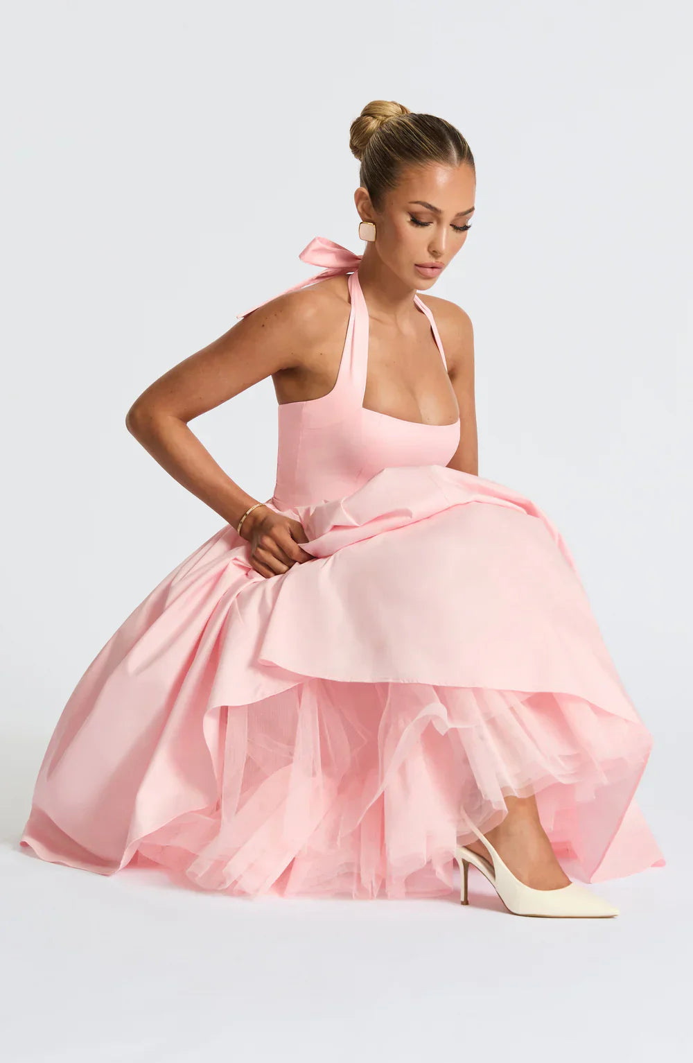 EVANA MIDI DRESS – BLUSH