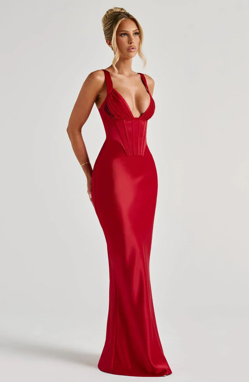 ALINA MAXI DRESS – RED