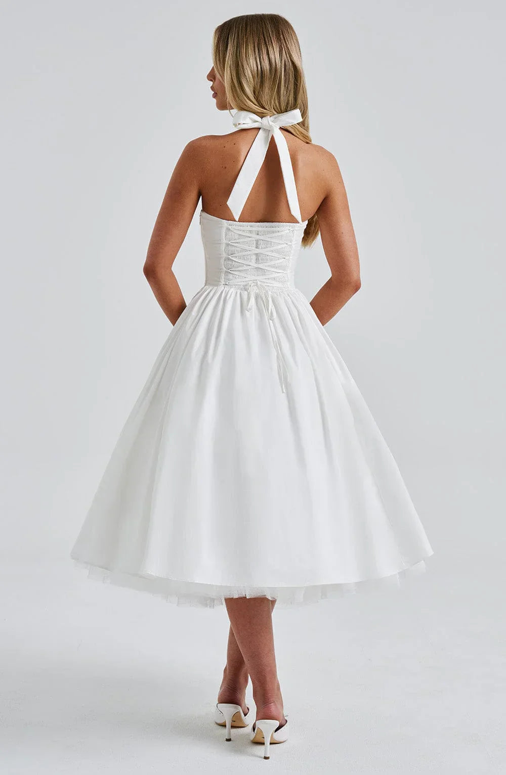 EVANA MIDI DRESS – IVORY
