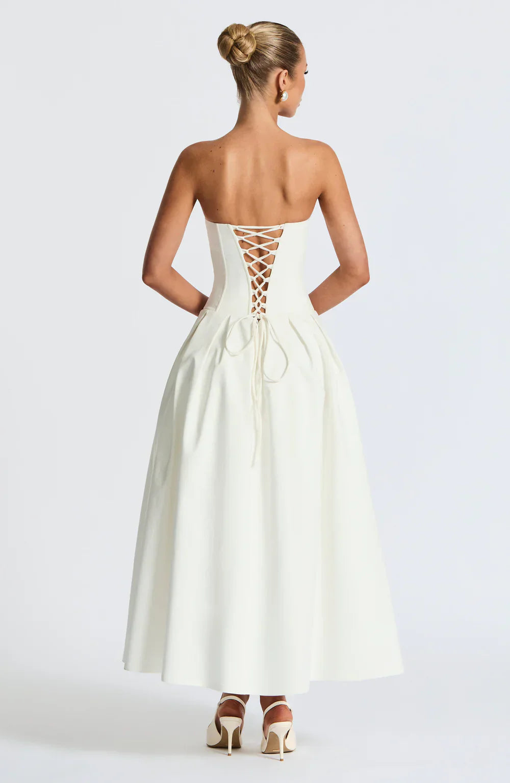 CAMILLE MIDI DRESS – IVORY
