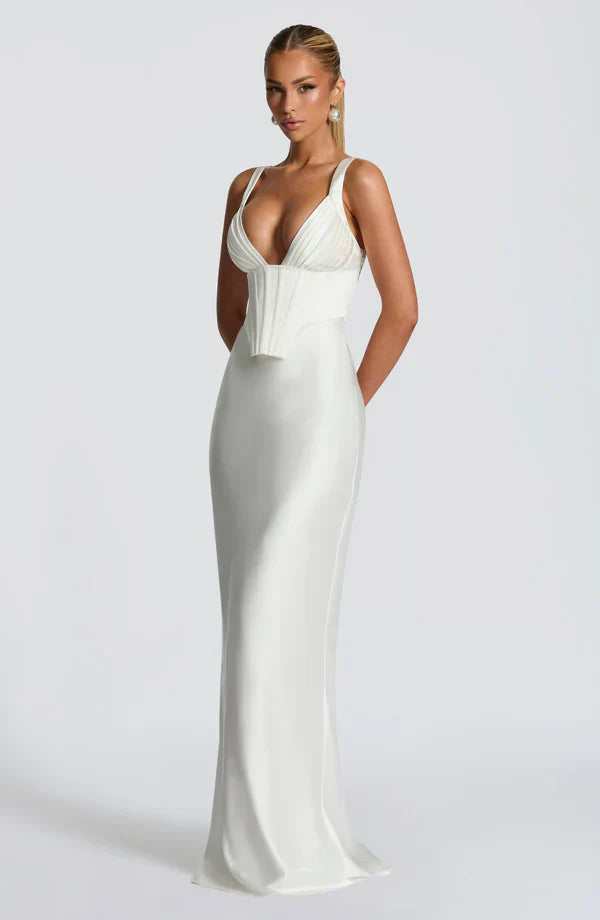 ALINA MAXI DRESS – IVORY